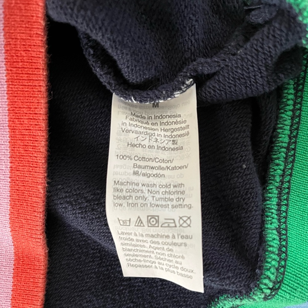 J Crew Striped rib hoodie in original cotton terry - Picture 4 of 6